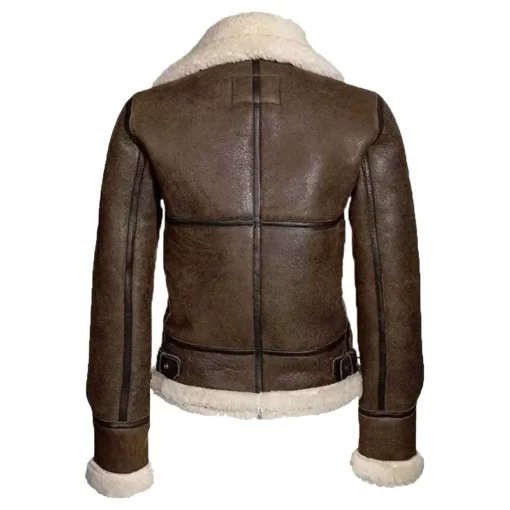 Brown Shearling Leather B3 Jacket Women's