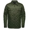 Mens Green Quilted Shirt Style Jacket