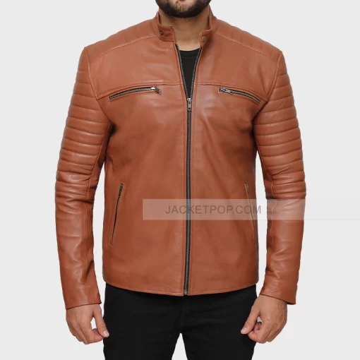 Tan brown mens padded jacket