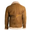 brown b3 leather shearling jacket for mens