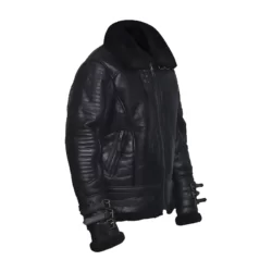 mens skull affliction black biker leather jacket