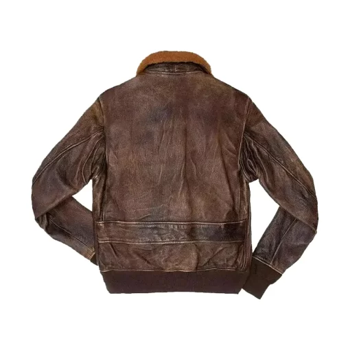 mens bomber distressed brown leather jacket