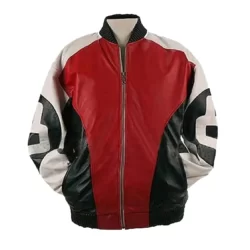 Multicolor 8 ball leather jacket for mens