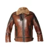 mens brown shearling leather jacket