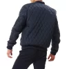Mens Navy Blue Bomber Quilted Puffer Jacket