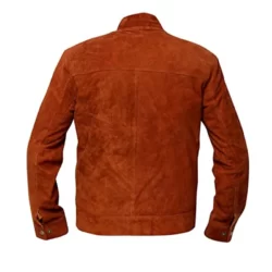 Dark Brown Suede Leather Jacket For Mens