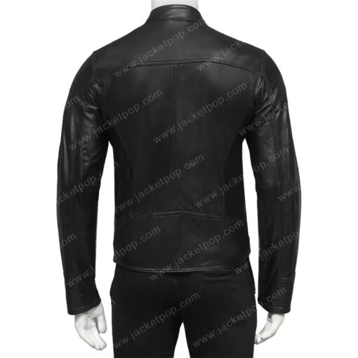 Cafe-Racer-Black-Leather Jacket For Mens