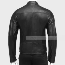 Black Biker Leather Jacket for Mens