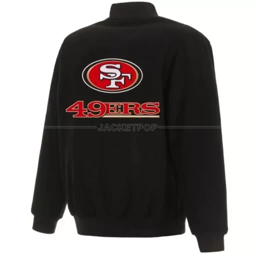 San Francisco 49ers Black Bomber Varsity Jacket