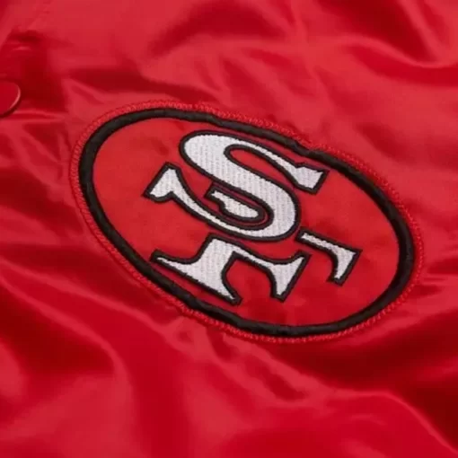 49ers Starter Red Bomber Varsity Jacket