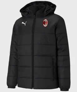 AC Milan Puffer Jacket Soccer Black