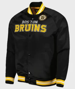 Boston Bruins Black and yellow Varsity Jacket
