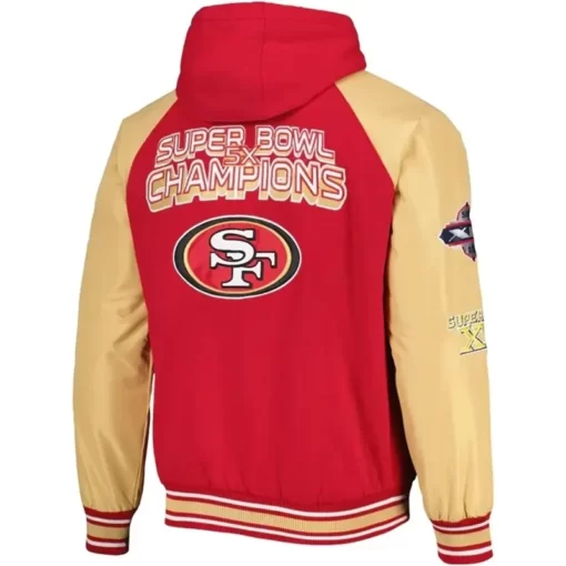 San Francisco 49ers Super Bowl Champions Hooded Varsity Jacket