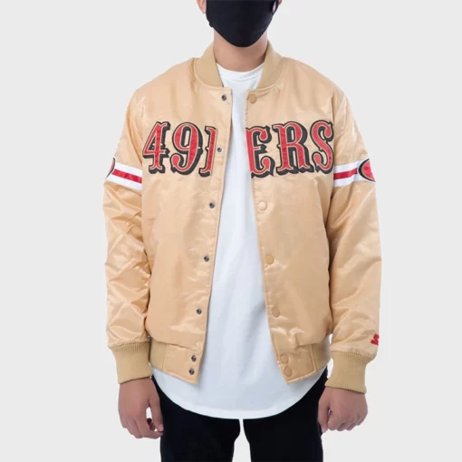 49ers Gold Striped Jacket
