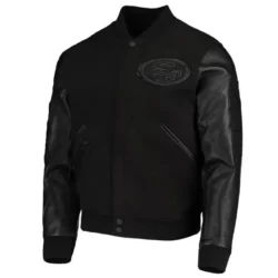Sf 49ers Bomber Leather Jacket