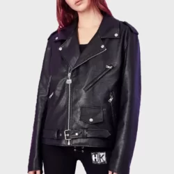 Hello Kity Black Leather Jacket