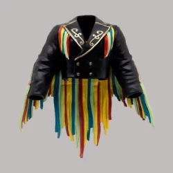 Corazon De Leon Chris Jericho Multi Fringe Leather Jacket - Jacketpop