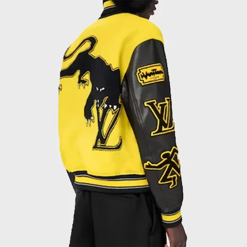 Mens Louis Vuitton Yellow Varsity Jacket