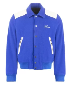 Amiri Jalen Hurts Blue Varsity Jacket