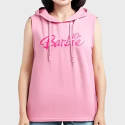 Barbie Sleeveless Pink Hoodie
