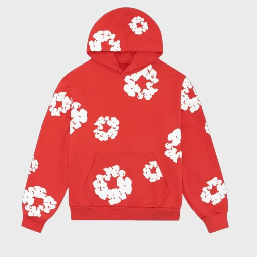 Denim Tears Red Pullover Hoodie