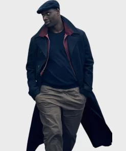 Assane Lupin S03 Omar Sy Black Wool Coat