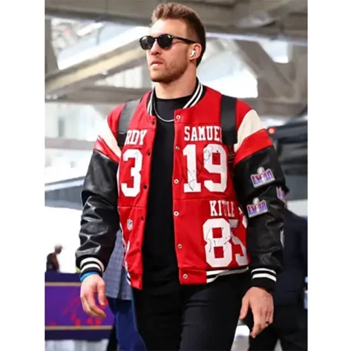 juszczyk wife super bowl jacket