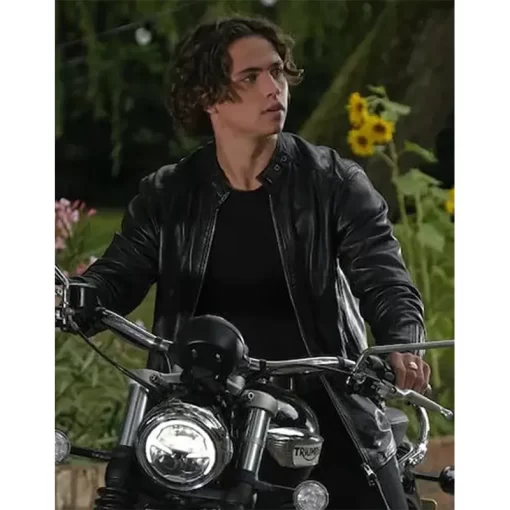 Billy Walsh Film How To Date Billy Walsh 2024 Tanner Buchanan Black Leather Jacket