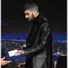Zayn Malik The Tonight Show Leather Coat Black