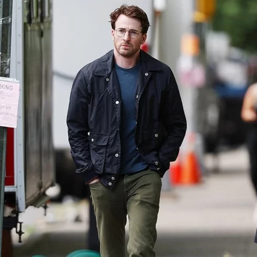 Chris Evans Materialists 2024 Jacket In Dark Blue