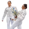 Simone Biles 2024 ESPY Awards Cropped White Satin Jacket