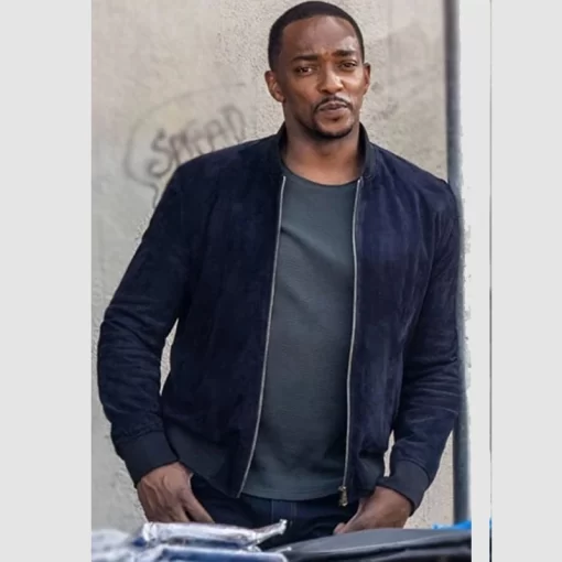 Captain America Brave New World Sam Wilson Suede Bomber Jacket