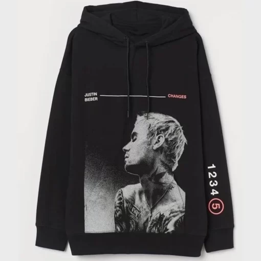 Justin Bieber H&m Black Hoodie