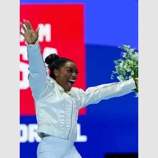 Simone Biles 2024 ESPY Awards Cropped White Jacket