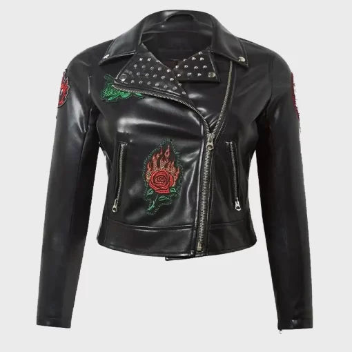 WWE Smackdown Piper Niven Studded Black Leather Jacket