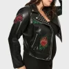 WWE Smackdown Piper Niven Studded Leather Jacket Black
