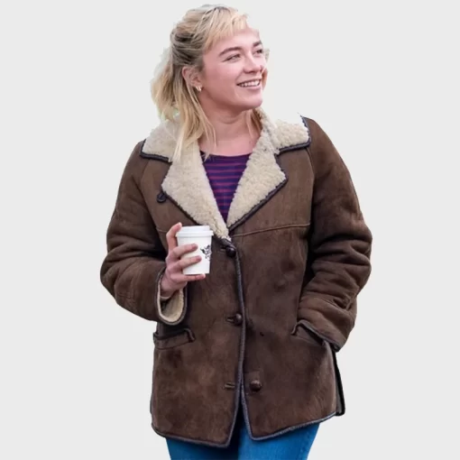 Almut We live in Time Brown Shearling Jacket