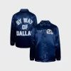 By Way of Dallas Cowboys Reflective Coaches Blue Full Snap Jacket
