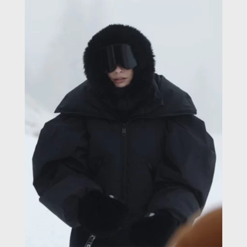 Emily In Paris S04 Camille Razat Black Padded Ski Jacket