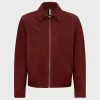 Eugenio Franceschini Emily in Paris Season 4 Marcello Red Leather Suede Jacket