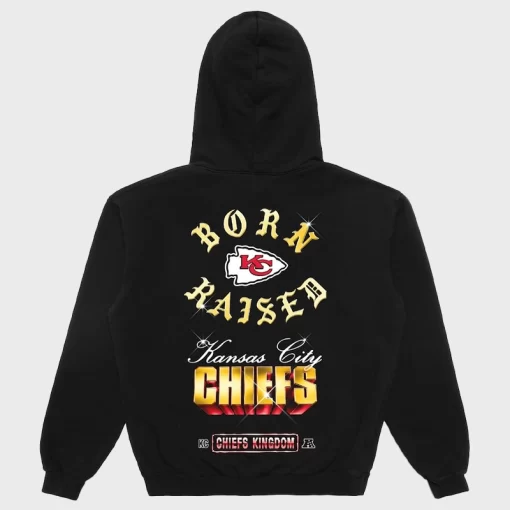 Kansas City Chiefs Born x Raised Chrome Rocker Black Hoodie