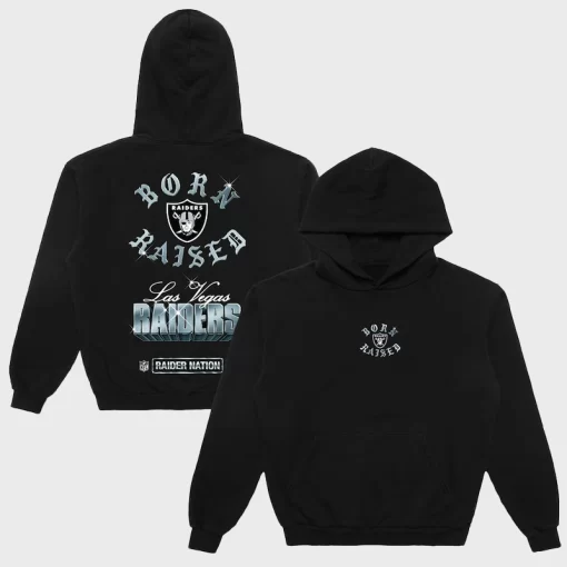Las Vegas Raiders Chrome Rocker Black Hoodie