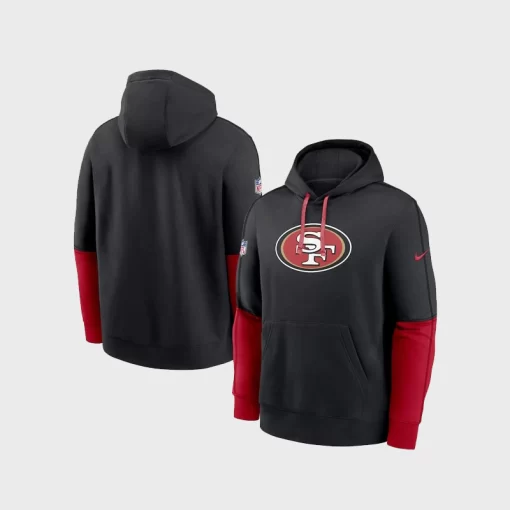 Get Nike Scarlet San Francisco 2024 Sideline Club Pullover Hoodie Black