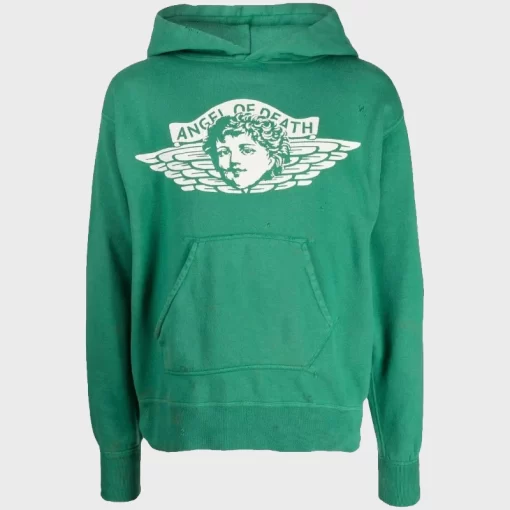Saint Mxxxxxx Angel of Death Hoodie-Green