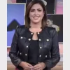 The Today Show Chloe Melas Collarless Leather Jacket