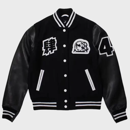 Billionaire Girls Club Holiday Black Varsity Bomber Jacket