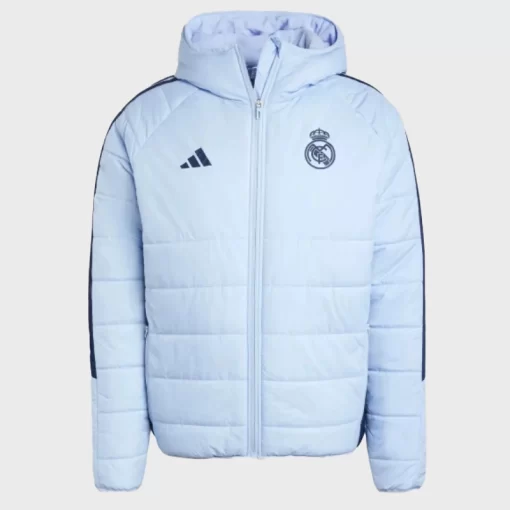 Adidas Real Madrid Training Hooded Puffer Jacket
