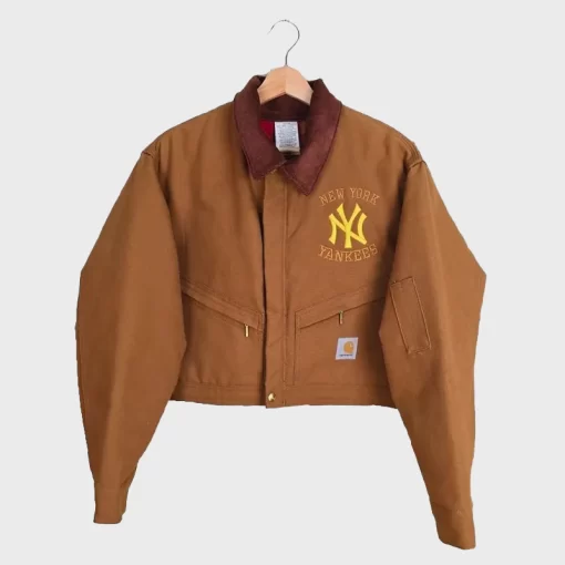 Shop Vintage Carhartt X NY Yankees Crop Jacket