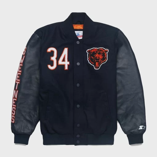 Chicago Bears HOMAGE x Starter Walter Payton GOAT Varsity Jacket