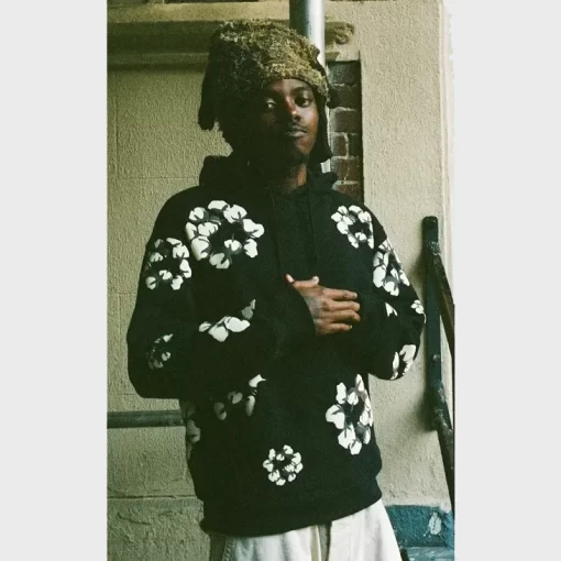 Denim Tears x CPFM Cactus Tears Wreath Hoodie Black